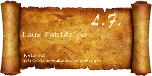 Laux Fabiána névjegykártya